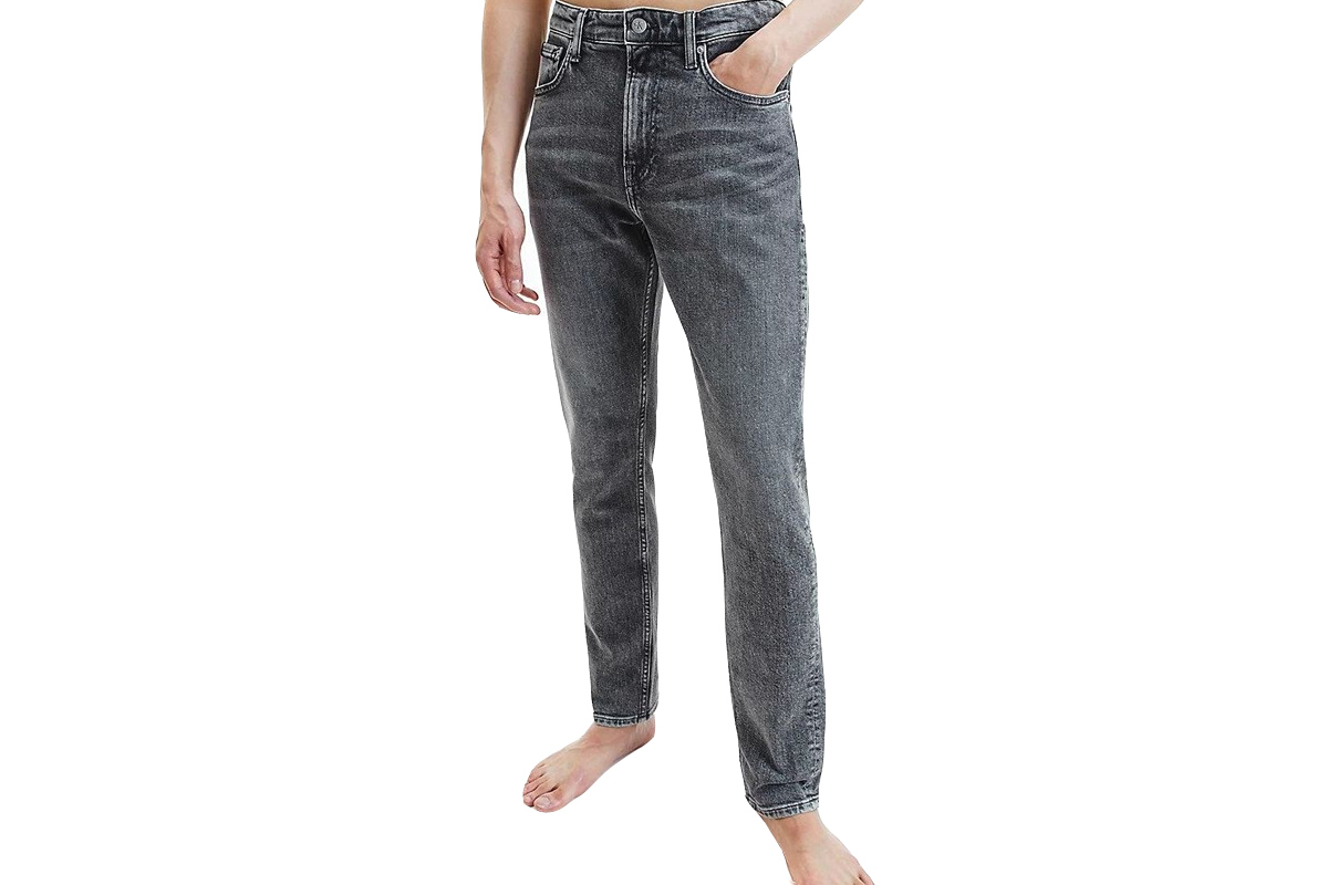 Calvin Klein Slim Taper Παντελόνι Τζιν (J30J320456 1BZ) Γκρί